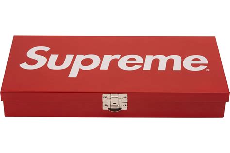 stockx supreme large metal box|Supreme Large Metal Storage Box Red .